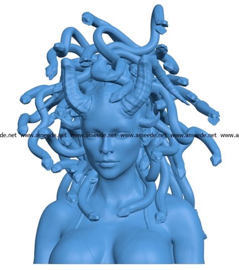 Woman Medusa Head B File Stl Free Download D Model For Cnc And D Printer Download Free