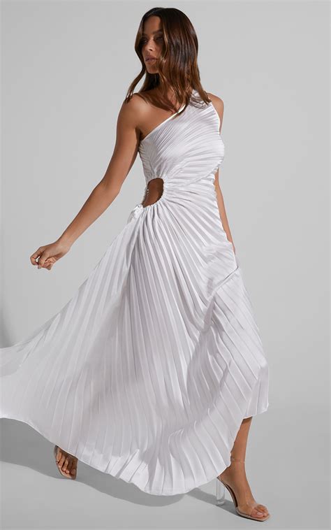 Kitsune Maxi Dress Cut Out Maxi Dress In White Showpo Usa