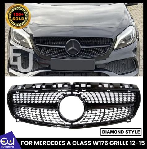 For Mercedes A Class W176 Diamond Style Front Bumper Grille 12 15 Pre