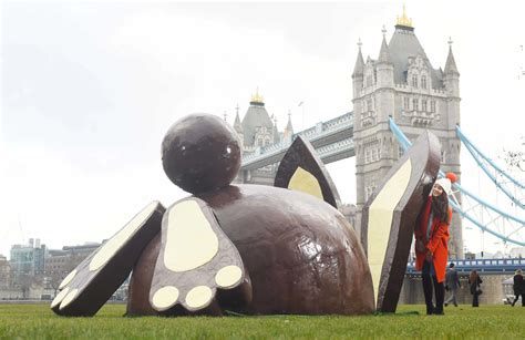 Giant Chocolate Bunny Bum Appears In London