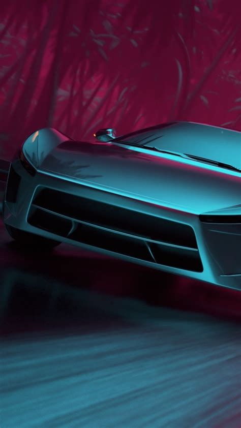 1080x1920 Artist Artwork Hd Neon Sports Car Synthwave For Iphone 6 7 8 Wallpaper