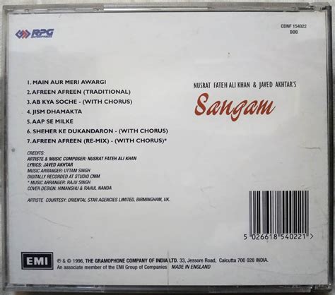 Sangam Hindi Album Audio Cd Tamil Audio Cd Tamil Vinyl Records