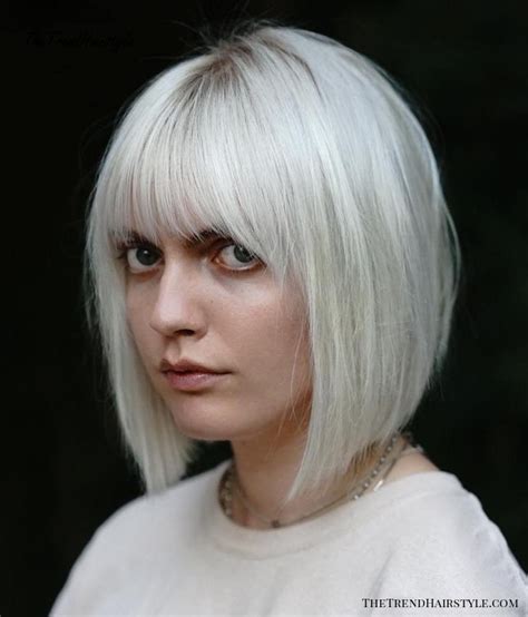 A Line Bob With Arched Bangs 50 Cute Looks With Short