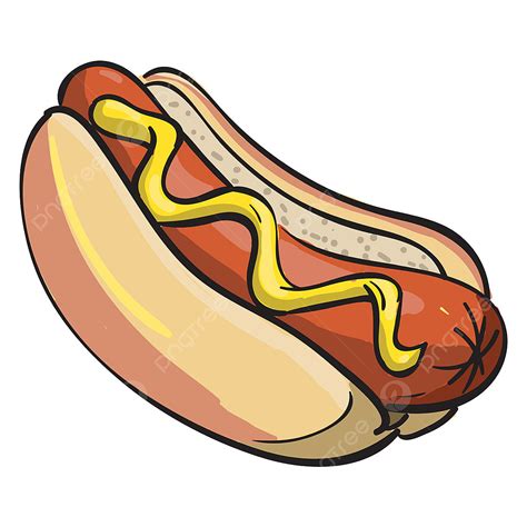 Hot Dog Clipart Hd Png Hot Dog Illustration Vector On White Background