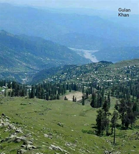 So Beautiful View Of A Village Near Bagh Azad Kashmir Valley Pakistan