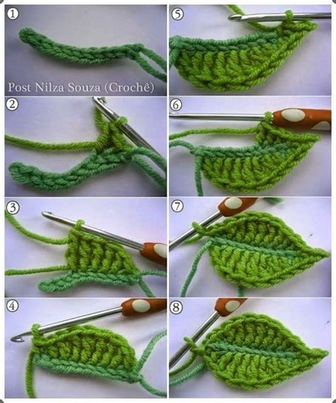 Step By Step Crochet Leaf ⋆ Crochet Kingdom