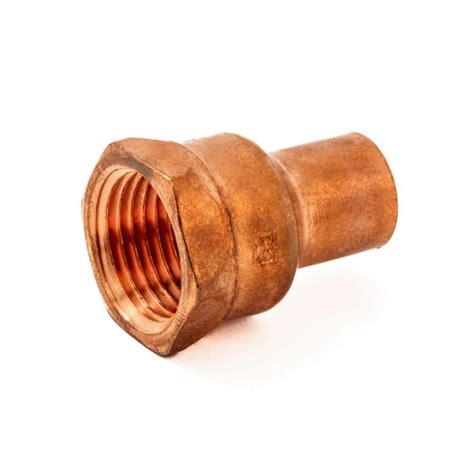 Everbilt 12 In Copper Pressure Fitting X Fpt Female Adapter Fitting W