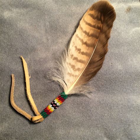 Beaded Feather Circle 8 Beadwork Native American Feathers