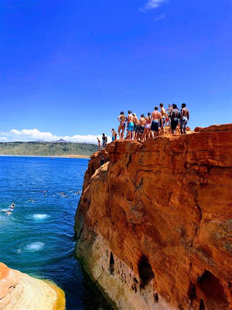 Cliff Jumping Sand Hollow Dixiestate St George Natural Landmarks