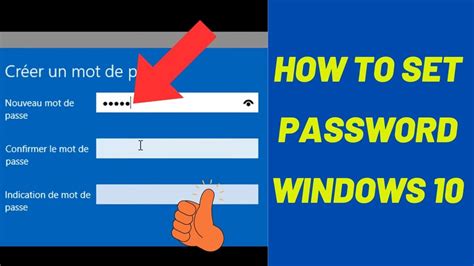 Comment D Finir Un Mot De Passe Sur Windows How To Set Password On