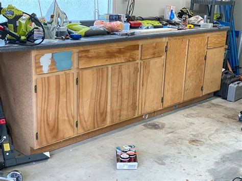 How To Stain Wood Veneer Cabinets