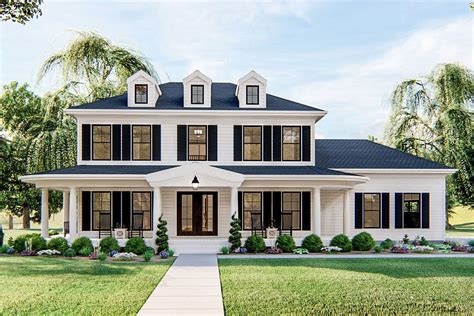 Plan 62819dj Refreshing 3 Bed Southern Colonial House Plan Colonial