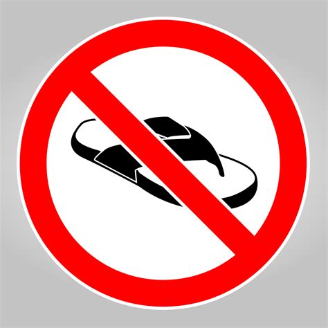 Do Not No Open Toed Shoes 3611642 Vector Art At Vecteezy