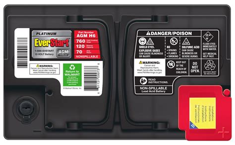 Buy Everstart Platinum Boxed Agm Battery Group Size H6 12v 760cca