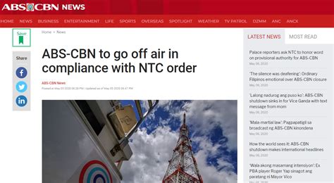 The Philippines Abs Cbn Shut Down On May Th Radio Reporter