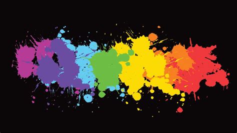 Rainbow Ink Splatter Background In Illustrator Svg  Eps Png