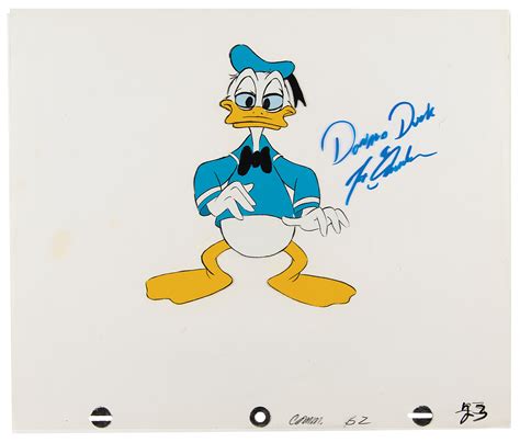 Donald Duck Production Cel And Production Drawing From The Epcot