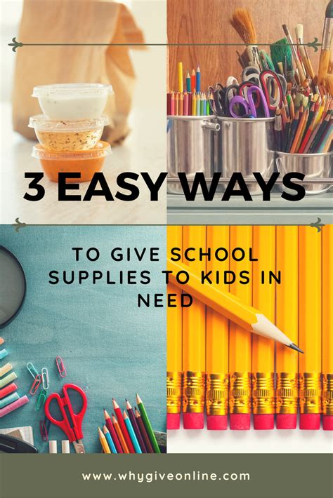 3 Easy Ways To Give School Supplies To Kids In Need School Supplies