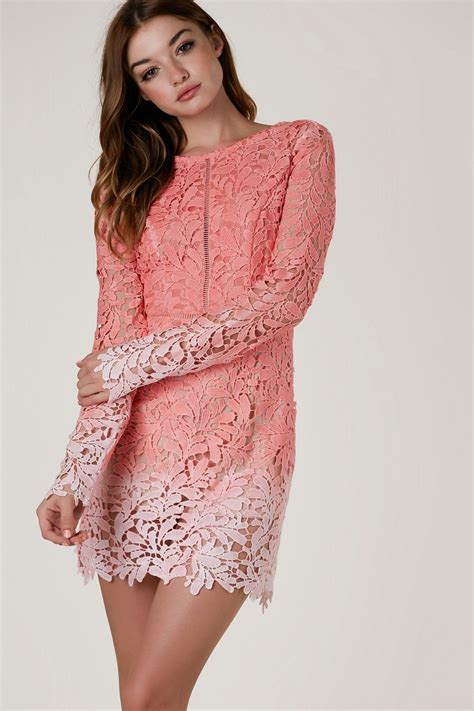 Stunning Long Sleeve Crochet Dress With Full Body Lining And Peek A Boo