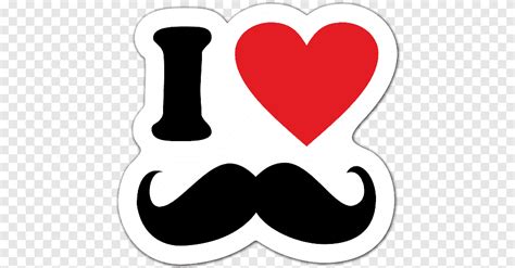 Moustache Sticker Barber Hipster Fashion Moustache Love Heart Png Pngegg