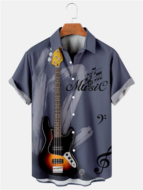 Vintage Mens Nostalgic Music Shirts Easy Care Nostalgic Music Shirts