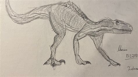 Indoraptor Full Body Sketch Jurassic World Youtube