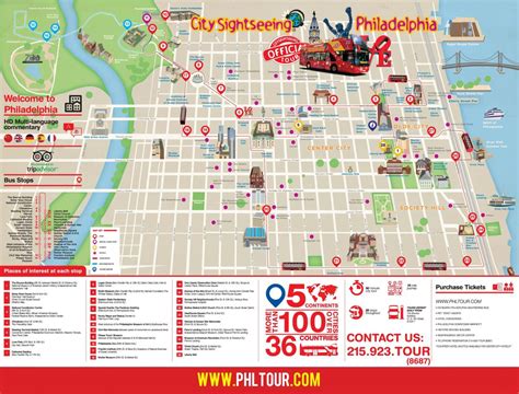 Map Of Philadelphia Bus Tour Hop On Hop Off Bus Tours And Big Bus Of