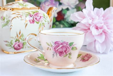 Aynsley Blush Pink Teacup And Saucer With Pink Rose The Teacup Attic