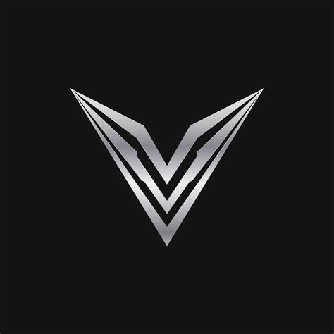 Letter V Logo Luxury Metal Logo Design Concept Template 610413 Vector