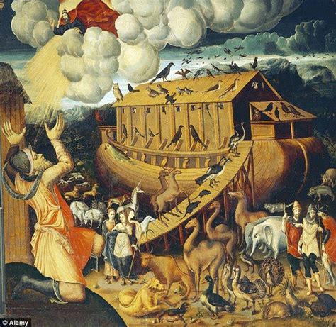 Arca De Noé Está Normalmente Retratado En Un Barco Tradicional Como En