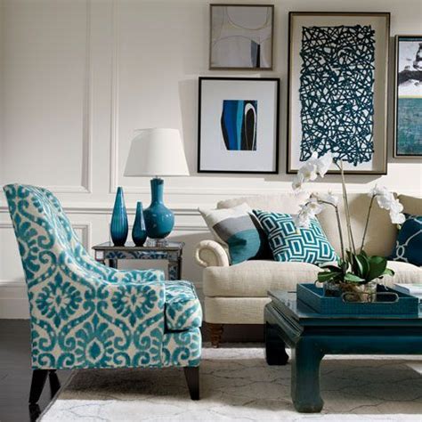 Showcasing rolled arms and tapered wood legs this beautiful blue living room ideas tan couch blue and green theme trying to find something diy outdoor cushions modern homemakers ideal home home decor. South Shore Decorating Blog: Trendy Teal Rooms and Decor