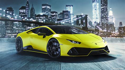 2021 Lamborghini Huracán Evo Fluo Capsule Yellow Front Three Quarter