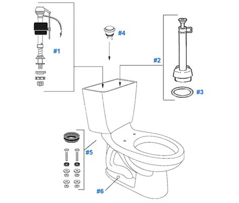 Mansfield Maverick Toilet Replacement Parts