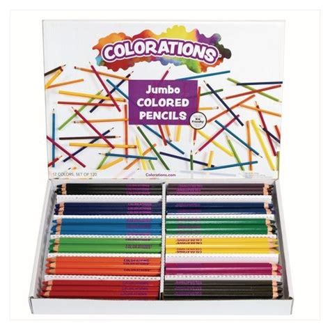 Buy Colorations® Jumbo Colour Pencils 12 Colours Set Of 120 Child Ed