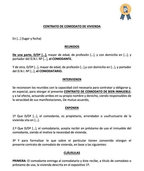 Modelo De Contrato De Comodato En Word Noticias Modelo Kulturaupice