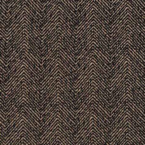 E730 Brown And Black Herringbone Woven Textured Upholstery Fabric