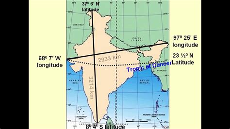 Map Of India Latitude Maps Of The World