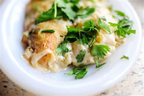 Cover the casserole and bake for 45 minutes. The Styled Life: Foodie Fridays: White Chicken Enchilads