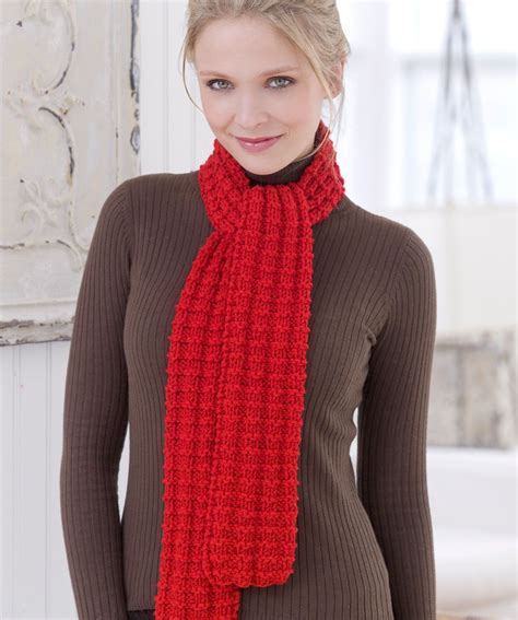 Warm Hearted Spirits Scarf Free Valentines Day Patterns Red Heart