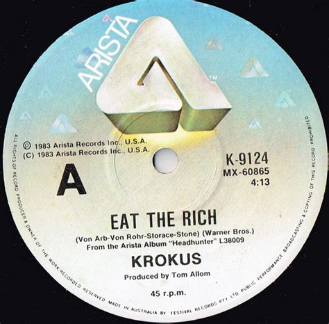 Krokus - Eat The Rich (1983, Vinyl) | Discogs