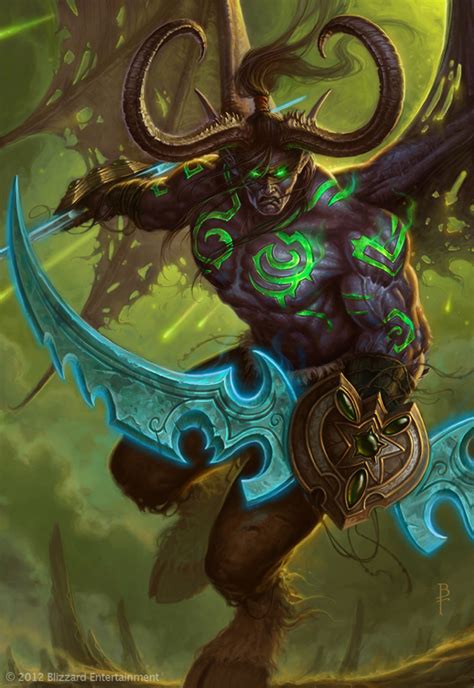 Illustration Illidan Stormrage Warcraft Heroes World Of Warcraft