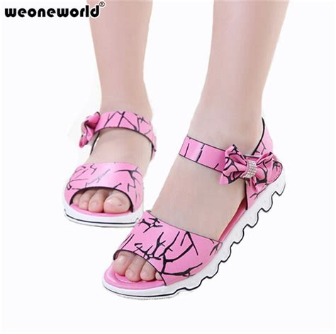 Weoneworld Children Shoes Girls Sandals 2018 New Summer Girls Leather
