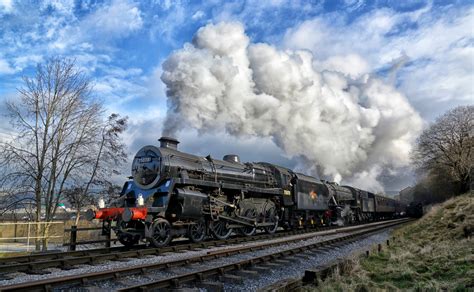 Hd Wallpaper Train Steam Engine Smoke Cars Railroad The Way