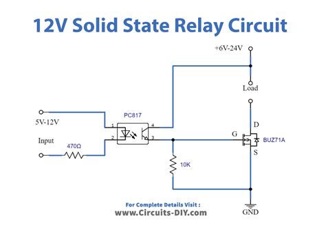 12 Volt Dc Solid State Relay Using Buz71a