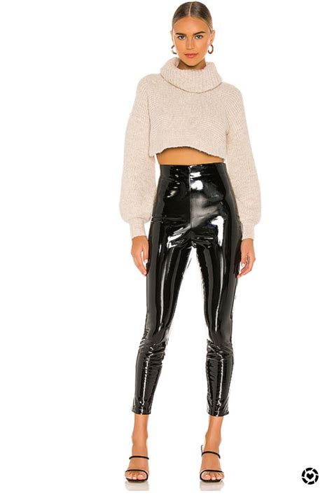 Shine With This How To Wear Pvc Black Leggings Faux Leather Pants