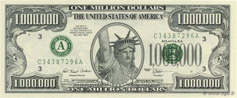 1000000 Dollars États Unis DamÉrique 1996 B501243 Billets
