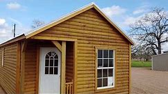 Storage shed to tiny home cozy log cabin