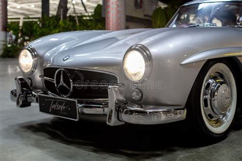 Classic Silver Sports Car Parked In A Lot Editorial Stock Photo Image