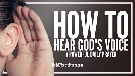 Prayer To Hear Gods Voice How To Hear Gods Spirit Everyday Youtube