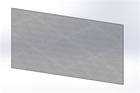 4x8 Sheet Of Flat Expanded Metal Mesh Solidworks 3d Cad Model Grabcad